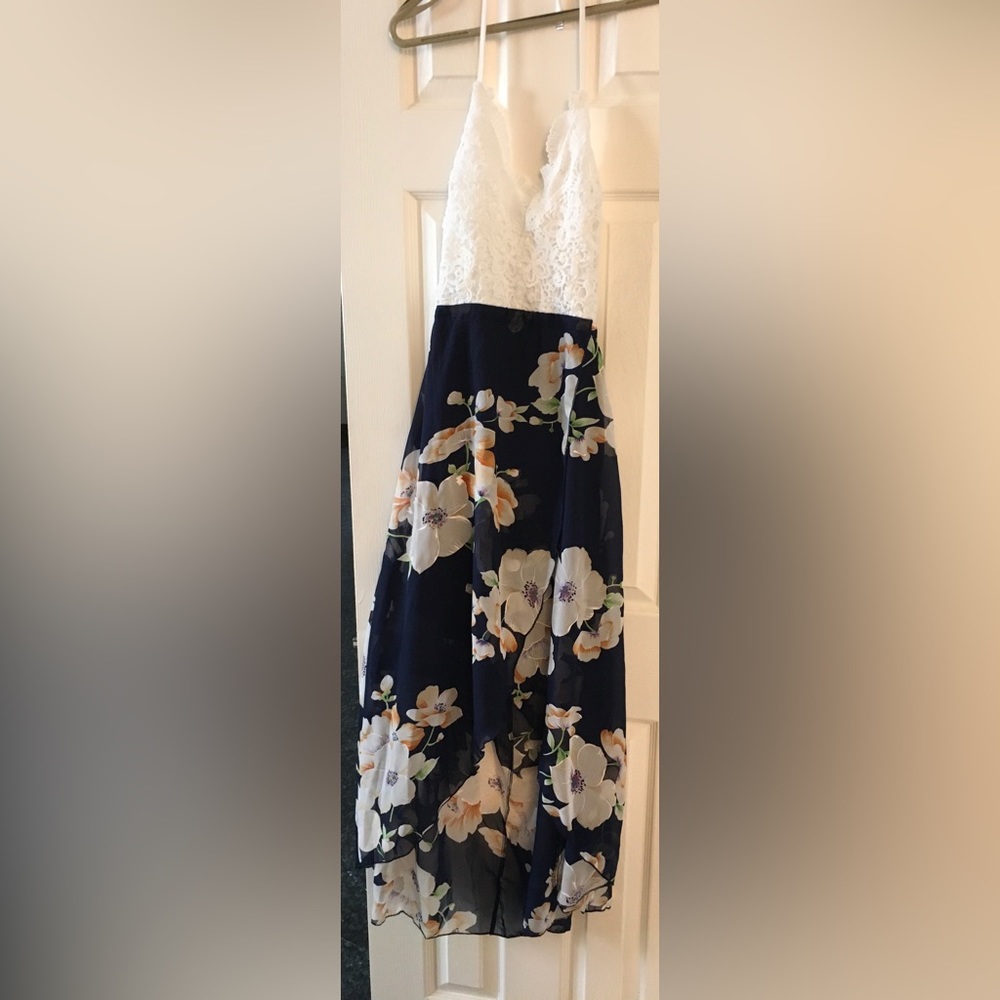 Brand new summer dress black and white the top is lace